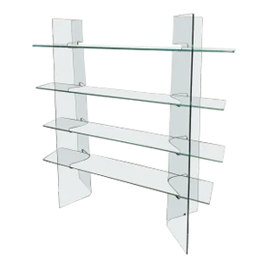 1990s Modern Free-Standing Glass Shelf