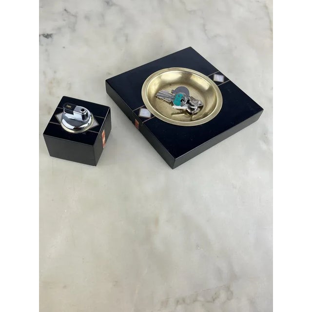 Vintage Italian Ashtrays and Table Lighters, 1970s, Set of 2 For Sale - Image 3 of 11