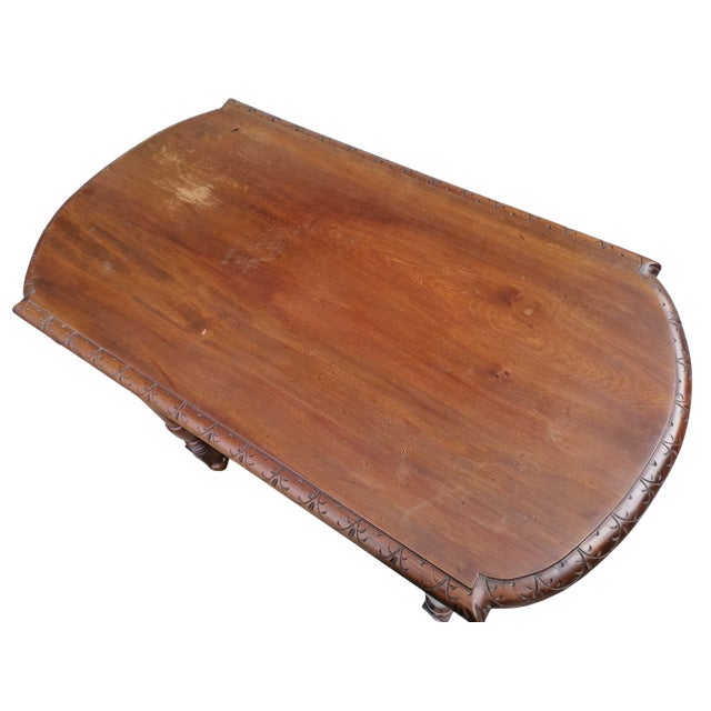 Louis XVI Raised Table in Carved Wood, 1890s For Sale - Image 3 of 10