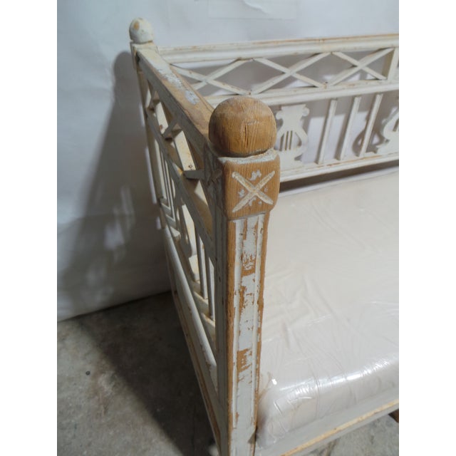 Swedish Gustavian 100% Original Painted Sofa Bed For Sale - Image 12 of 15