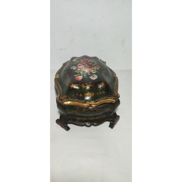 Spanish Polychrome Wooden Box, 1940s, in Restored conditions. Designed 1920 to 1949