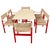 Tan Mid Century Modern Danish Six Safari Chairs Dining Table Set by Erik Wørts 1960s For Sale - Image 8 of 18