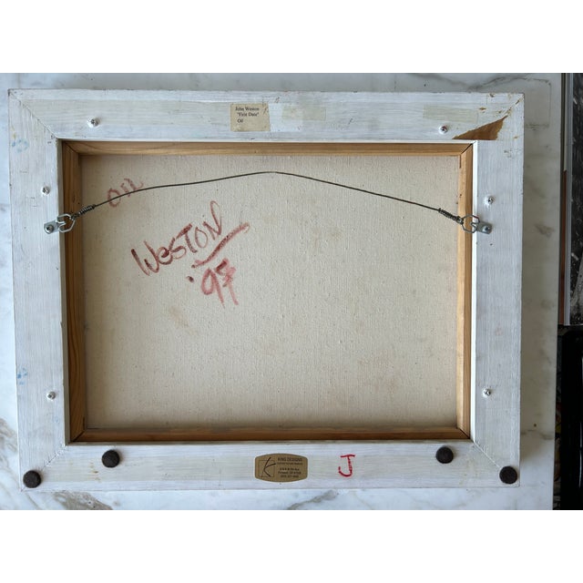 Vintage Abstract Expressionist Oil Painting "First Date" by John Weston, 1997 For Sale - Image 12 of 12