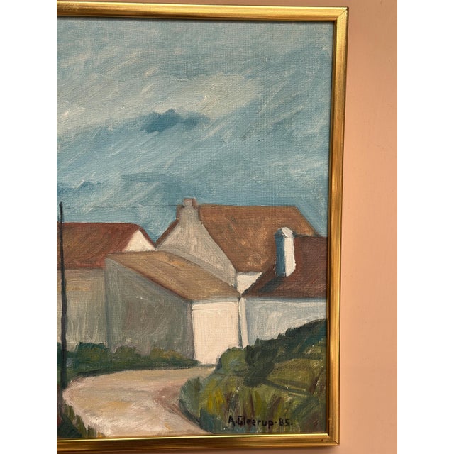 Arne Gleerup, Landscape motif, 1985, Oil on Canvas, Framed For Sale - Image 9 of 15