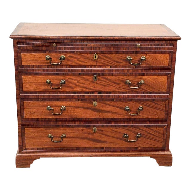 George III Period Mahogany Chest of Drawers, England Circa 1790 For Sale
