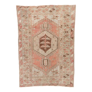 Vintage Turkish Oushak Rug, 03'05 X 05'00 For Sale