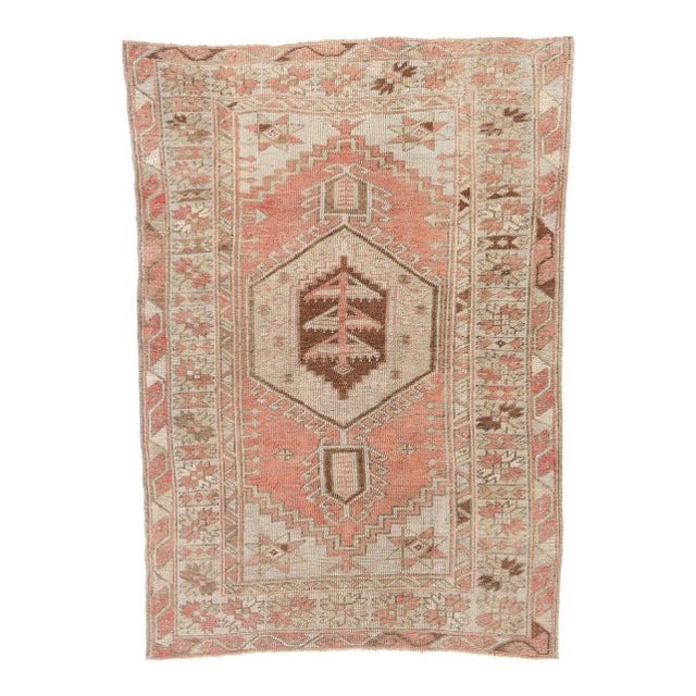 Vintage Turkish Oushak Rug, 03'05 X 05'00 For Sale