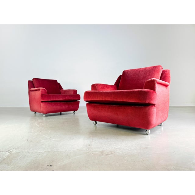 Set of Mid-Century Red Armchairs, 1960s For Sale - Image 16 of 16