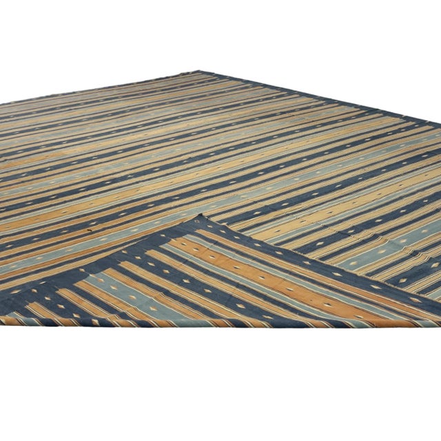 Traditional Vintage Dhurrie Rug, With Colorful Geometric Stripes, From Rug & Kilim For Sale - Image 3 of 4
