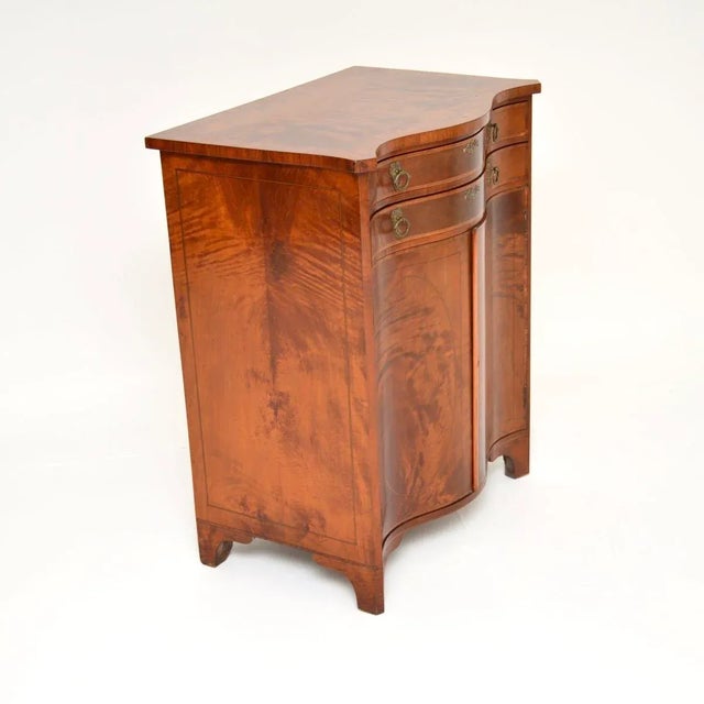 1900 - 1909 Antique Edwardian Inlaid Satinwood Cabinet, 1900s For Sale - Image 5 of 12