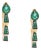 Natural emerald 0.81cts earring in 18k gold For Sale