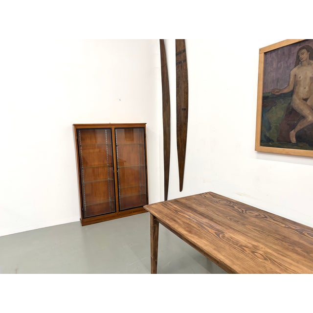 1950s Wall-Mounted Oak and Glass Display Case from Siegel Paris, 1950 For Sale - Image 5 of 18