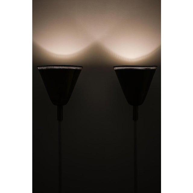 Floor Lamps in Brass and Lacquered Metal, 1950s, Set of 2 For Sale - Image 9 of 10