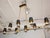 Mid-Century Modern Bespoke Brass and Bronze Eight-Arm Fixture in the Mid-Century Manner For Sale - Image 3 of 9
