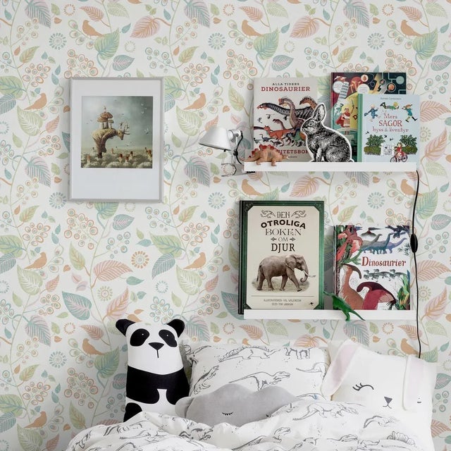 Mid-Century Modern Borastapeter Leaf Rhapsody Wallpaper in Multi For Sale - Image 3 of 3