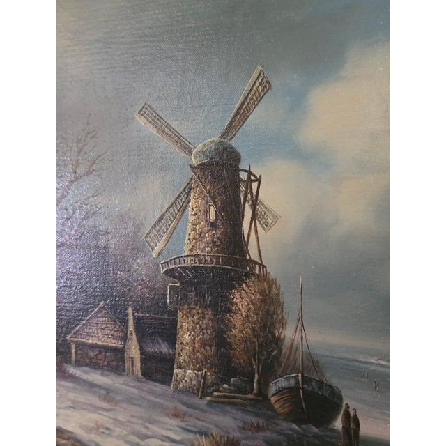 Late 20th Century Dutch Landscape Painting For Sale - Image 4 of 9