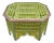 Moroccan Musharabi Green Wooden Coffee Table For Sale