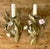 Metal Vintage Regency Ceramic Flower Light Sconce - A Pair For Sale - Image 7 of 9