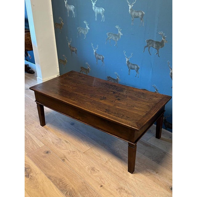 Antique Oak Coffee Table For Sale - Image 3 of 8