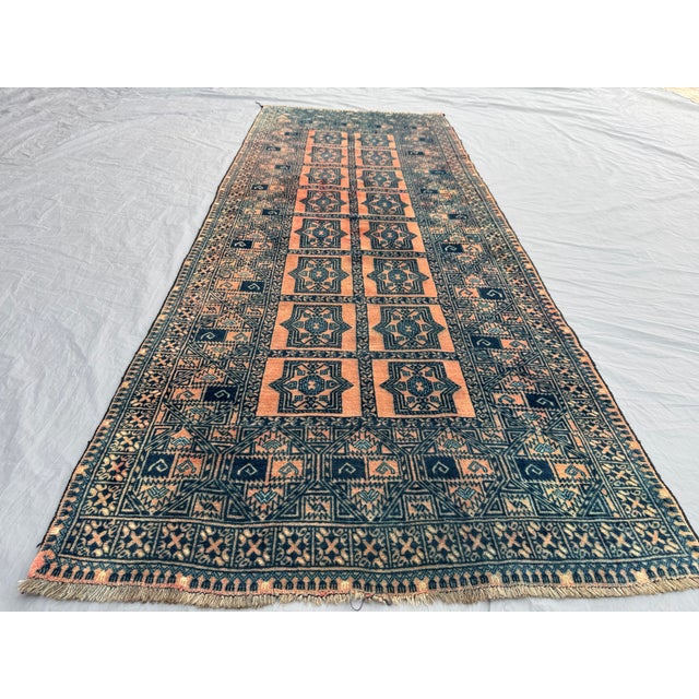 Islamic Vintage Afghan Baluch Tribal Runner Rug 3'5 X 8'10 Ft For Sale - Image 3 of 13