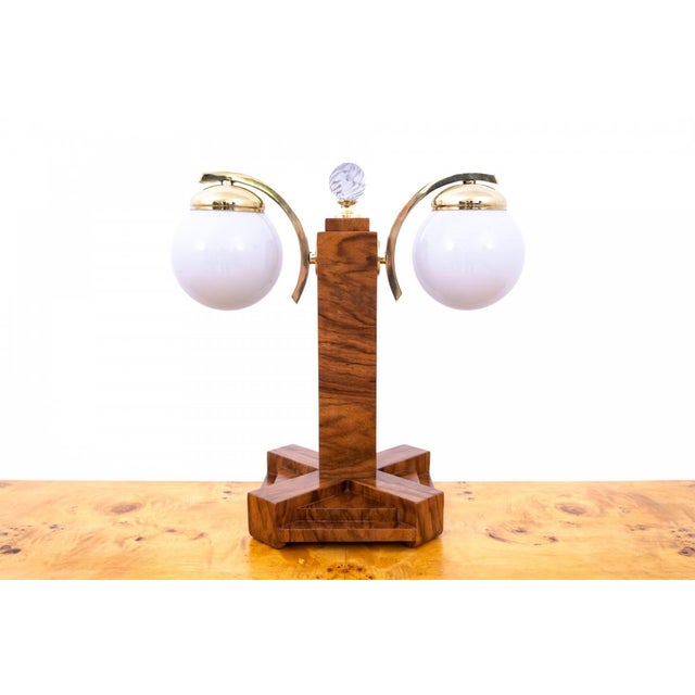 Art Deco Table Lamps, Poland, 1950s, Set of 2 For Sale - Image 4 of 11