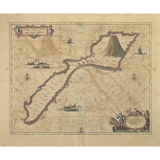 Oceanus Etching from Johannes Janssonius, 1650 For Sale