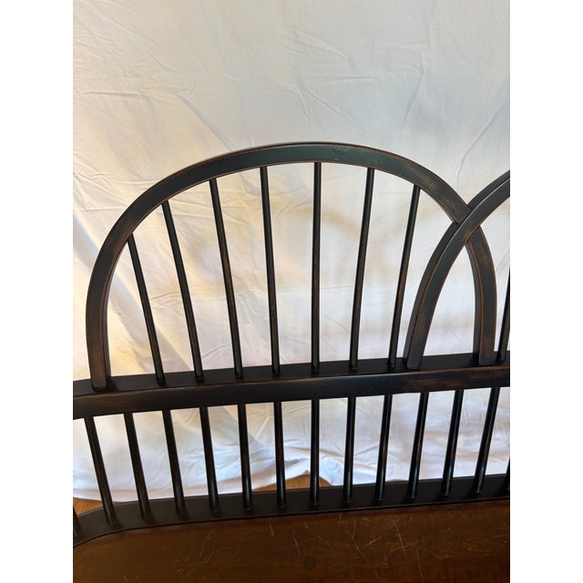 Wood Custom Double Loop Frederick Duckloe Settee For Sale - Image 7 of 9