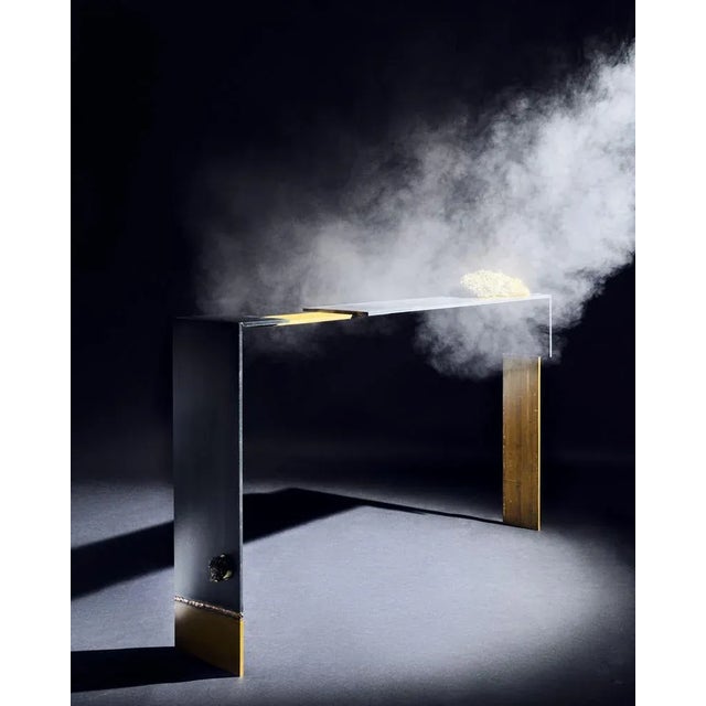 Metal Pyrite Console Table 1 by Brajak Vitberg For Sale - Image 7 of 8