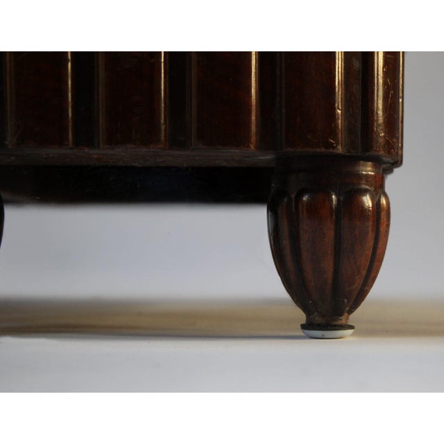 French Art Deco Credenza in Burl Walnut and Verde Antico Marble, 1930s For Sale - Image 9 of 10