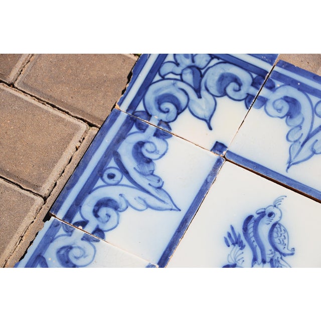 Antique 19th Century Animals Tile Mural Panel, Portuguese For Sale - Image 4 of 17