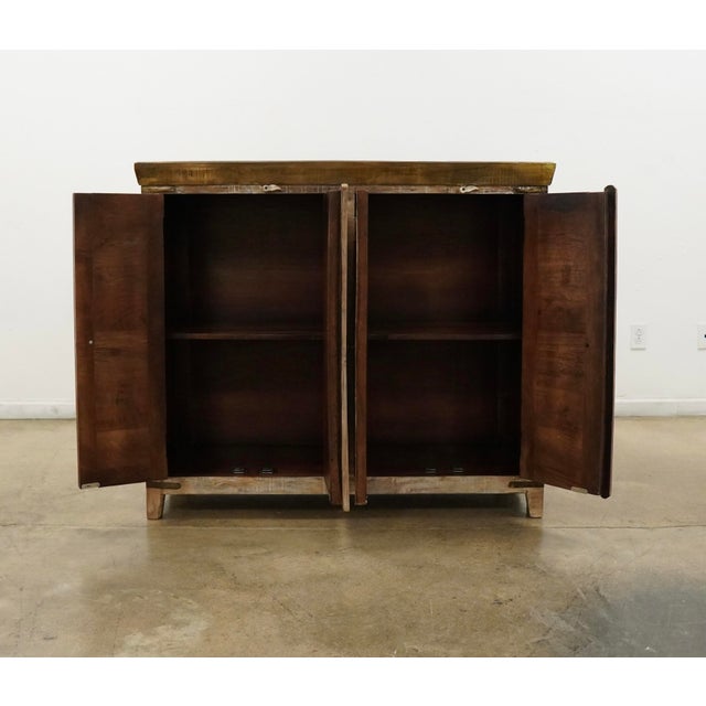 Cream Reclaimed Wood Metal-Clad Top Sideboard For Sale - Image 8 of 18