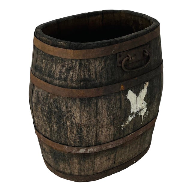 Early 20th Century French Apple Harvesting Barrel For Sale