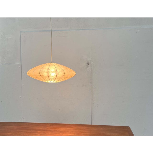 Mid-Century Modern UFO Discus Cocoon Pendant Lamp by Friedel Wauer for Goldkant Leuchten, Germany, 1960s For Sale - Image 12 of 18