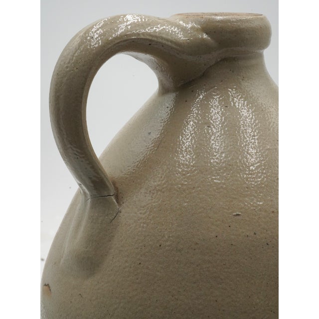Ceramic N. Clark Jr. 2 Gallon Blue Stoneware Jug W. Handle For Sale - Image 7 of 12