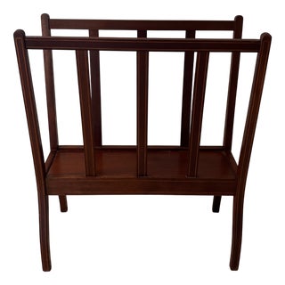 Magazine Rack in Mahogany For Sale