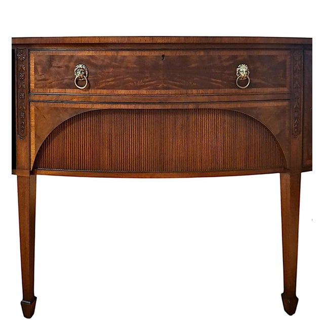 Chestnut Federal-Style Mahogany Demilune Sideboard For Sale - Image 8 of 18