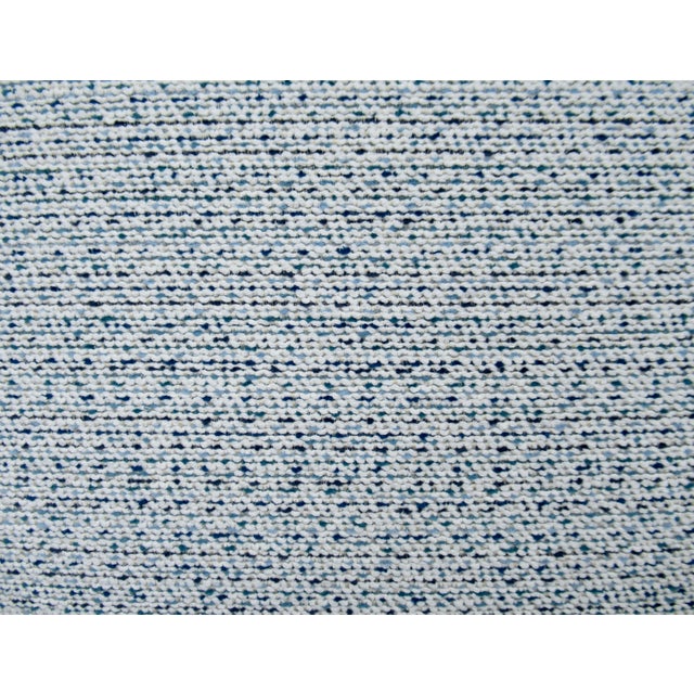 C. 1980's Post-Modern Sherrill Furniture Pouf Ottoman/Stool With a Linear Boucle Textile For Sale - Image 14 of 18