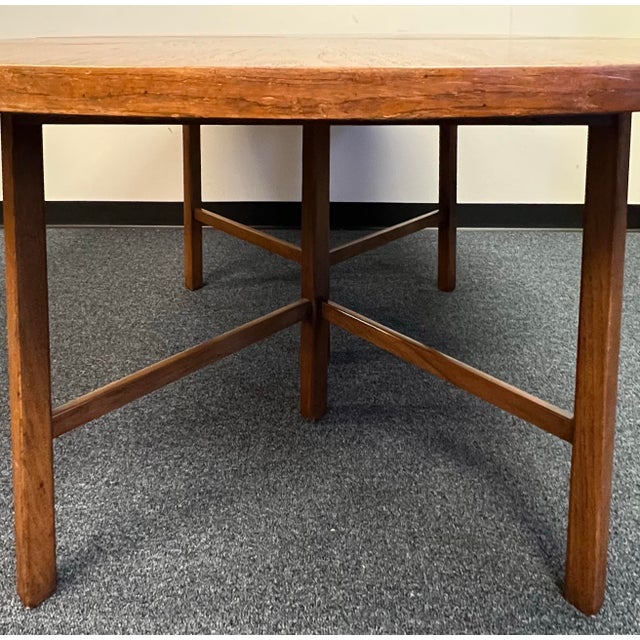 Wood Mid Century Extension Dining Room Table For Sale - Image 7 of 9