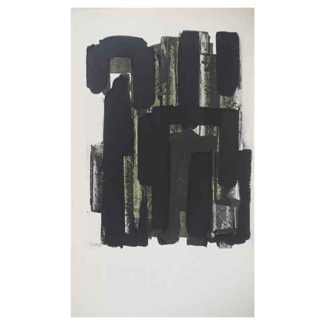 Pierre Soulages, Gouache 8, 1957, Lithograph and Stencil For Sale