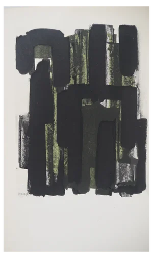 Pierre Soulages, Gouache 8, 1957, Lithograph and Stencil