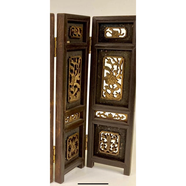 Chinese 20th C Small Wooden Handcrafted Panel For Sale - Image 3 of 4