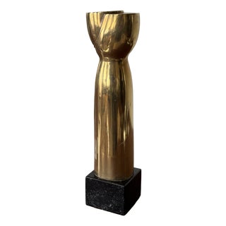 Sigurd Persson, Abstract Composition, 1973, Brass & Marble For Sale