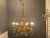 Italian Florentine Gold Gilded Murano Glass Chandelier For Sale - Image 7 of 11