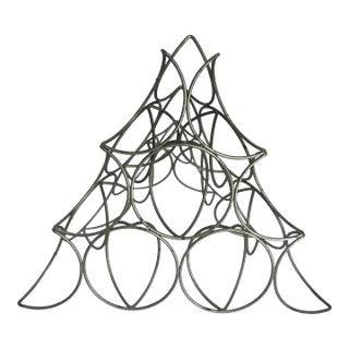 Mid-Century Japanese Wire Pyramid Sculpture For Sale