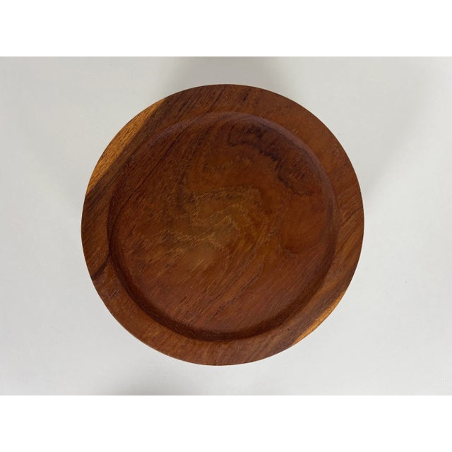 Large Vintage Scandinavian Fluted Teak Bowl For Sale - Image 9 of 11