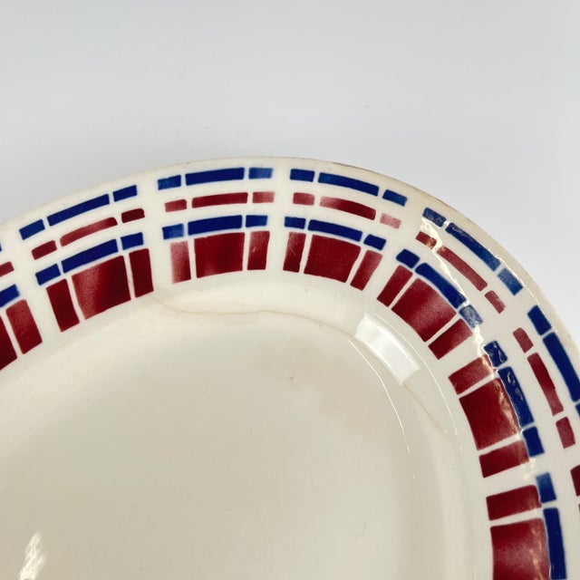 Art Deco Oval Platter from Badonviller, 1930s For Sale - Image 6 of 9