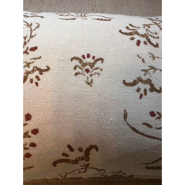 Vintage/Retired Linen Penny Morrison Fabric Lumbar Accent Decorative Pillow For Sale - Image 4 of 12