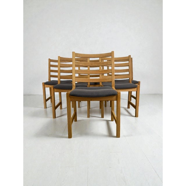 Vintage Danish Oak Dining Chairs by Kurt Østervig for KP Møbler, 1960s, Set of 6 For Sale - Image 11 of 11