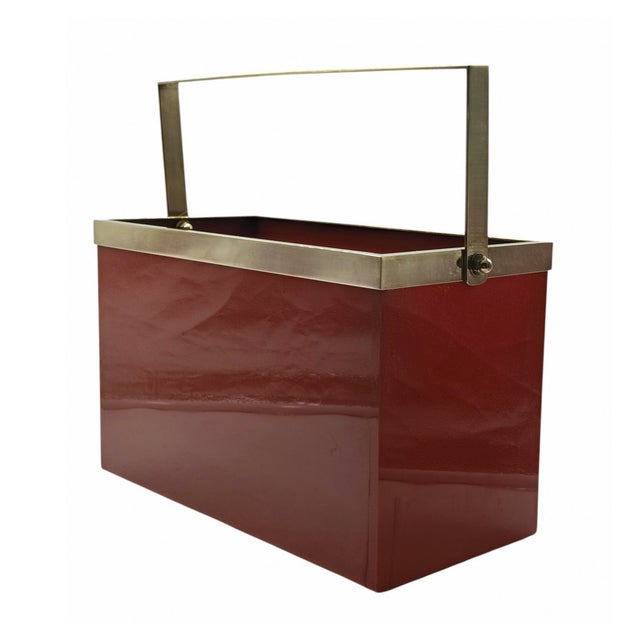 Gold Vintage Magazine Rack in Orange Acrylic and Brass from Christian Dior, 1960s For Sale - Image 8 of 8