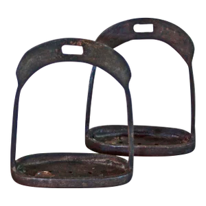 Late 19th Century Pair of Antique Chinese Soldiers Stirrups
